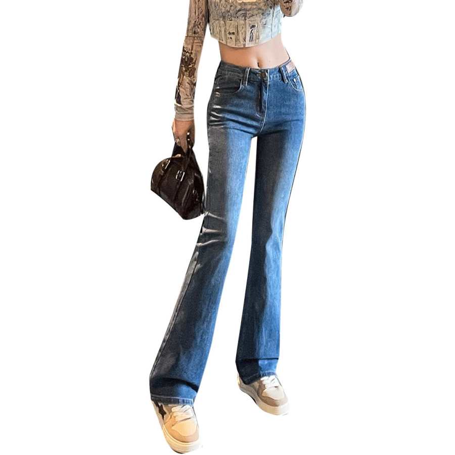 Tonlion Jeans Women's Medium Blue Moderate Flared Pants