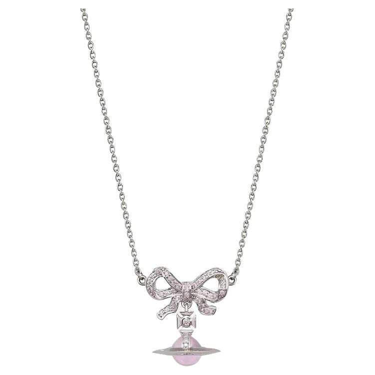 Vivienne Westwood Silver Necklaces Unisex Silver Pink