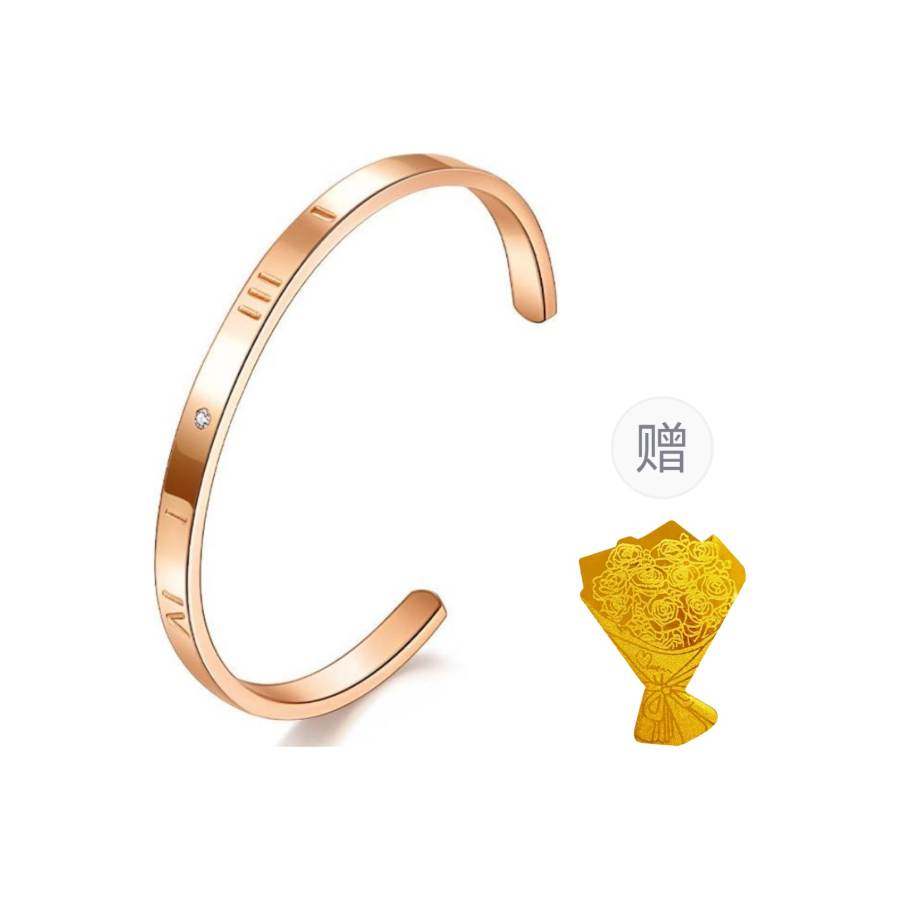 IL&CO. IL&CO. Diamond Bangles Unisex Rose Gold