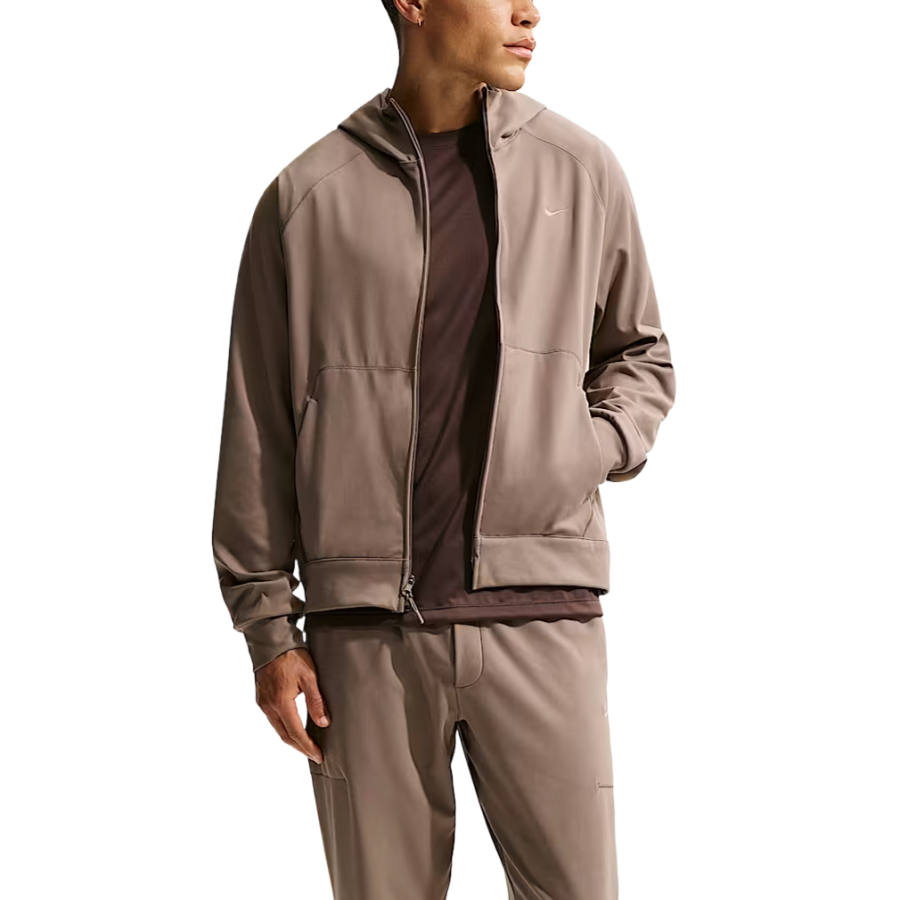 Nike Nike Primary Sweatshirts Men's Mink Brown/Mink Brown Hooded Moderate Regular