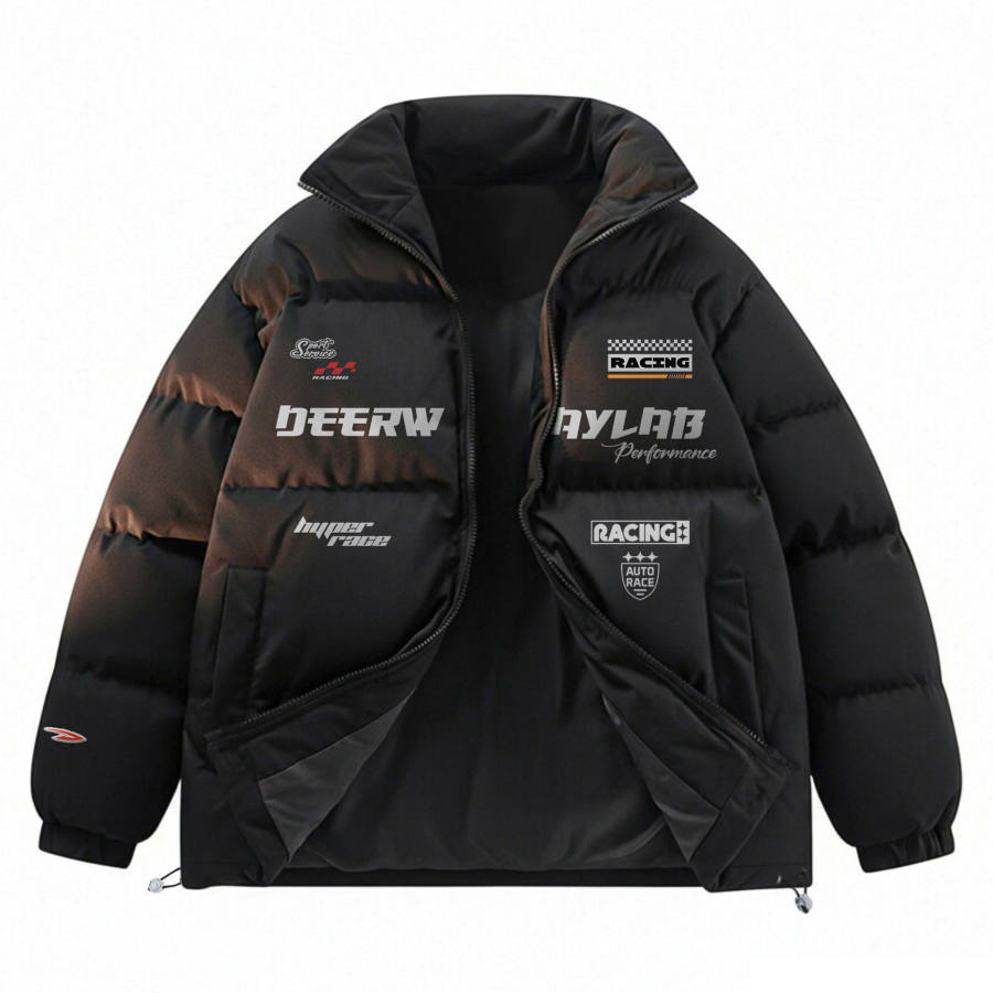 DEERWAY Puffer Jackets Unisex Stand Collar Moderate Padded Puffer Jacket