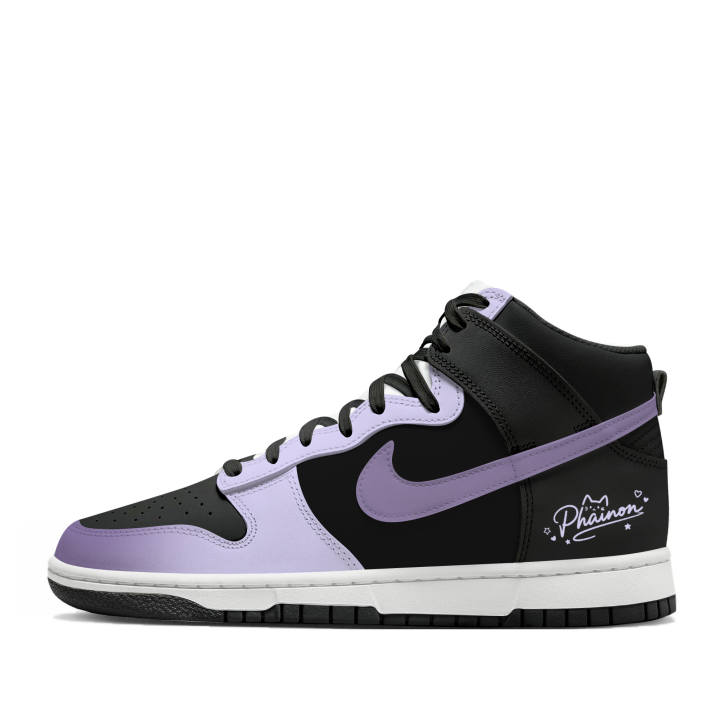Nike Nike Dunk Thermal Cushioning Abrasion Resistant High top Skateboard Shoes Women's Black Purple