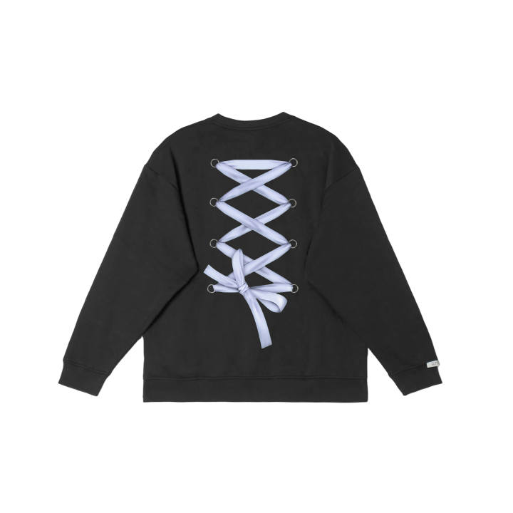 Adidas Adidas LABEL Sweatshirts Unisex Black Crew Neck Moderate