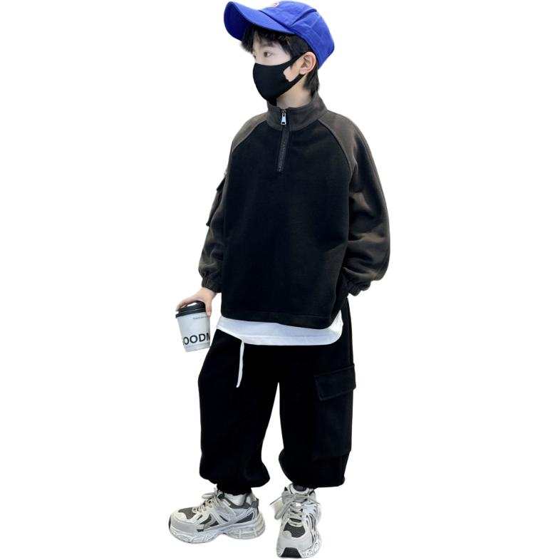 Lanza Casual Sportswear Spring Fall Black Teenagers