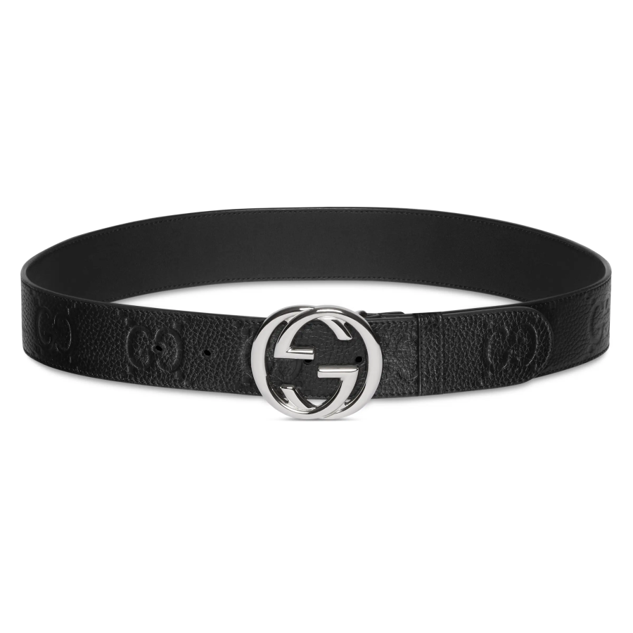 GUCCI Gucci Wide belt with Interlocking G buckle