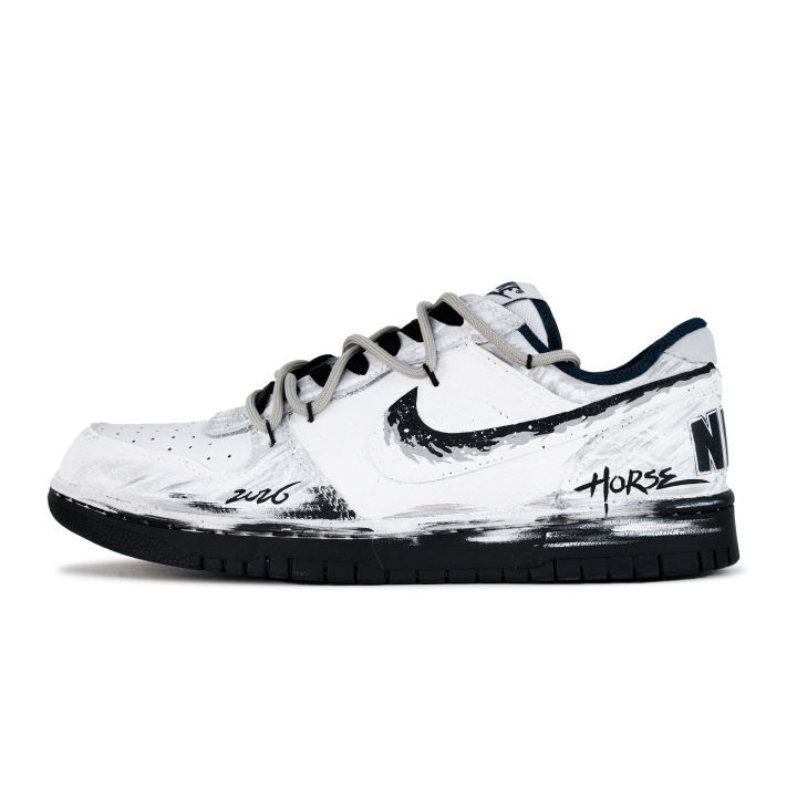Nike Nike Big Thermal Abrasion Resistant Low top Skateboard Shoes Men's Black White