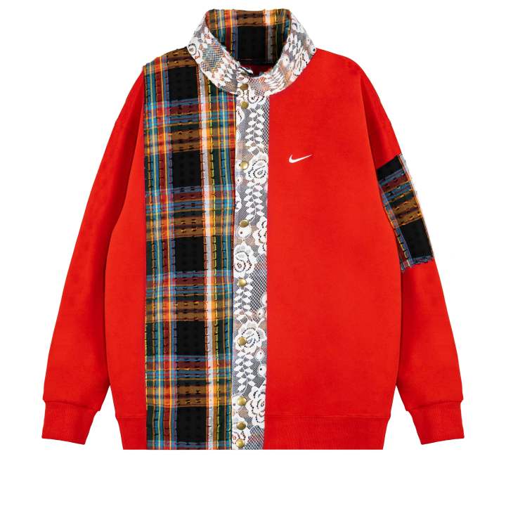 Nike Nike Sweatshirts Unisex Red Stand Collar Thickened Cardigan