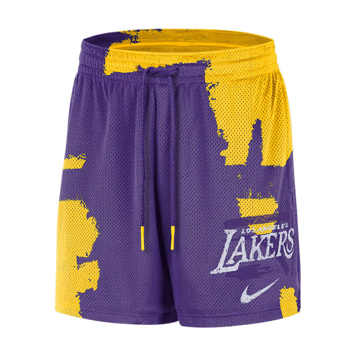 Jordan Jordan Los Angeles Lakers Courtside Men's Jordan Dri-FIT Nba Mesh Practice Shorts