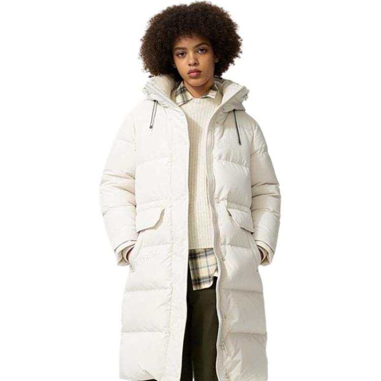 UNIQLO Down Jackets Women's Ivory Hooded Moderate