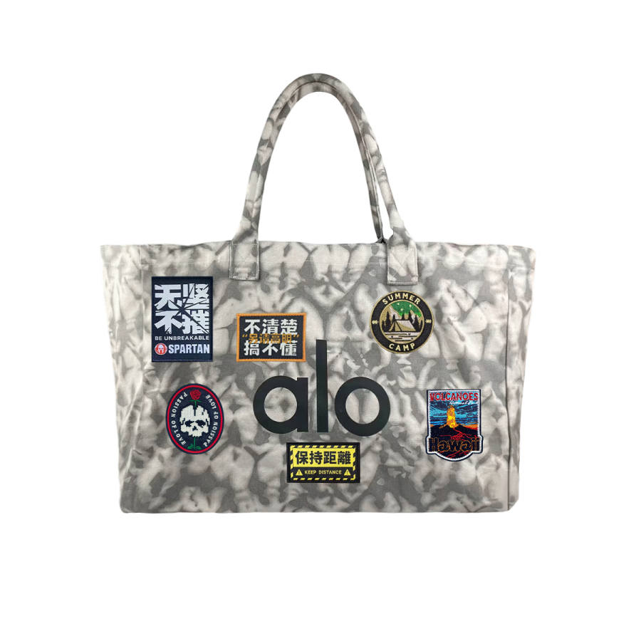 Alo Yoga Cotton Handbag Unisex Gray