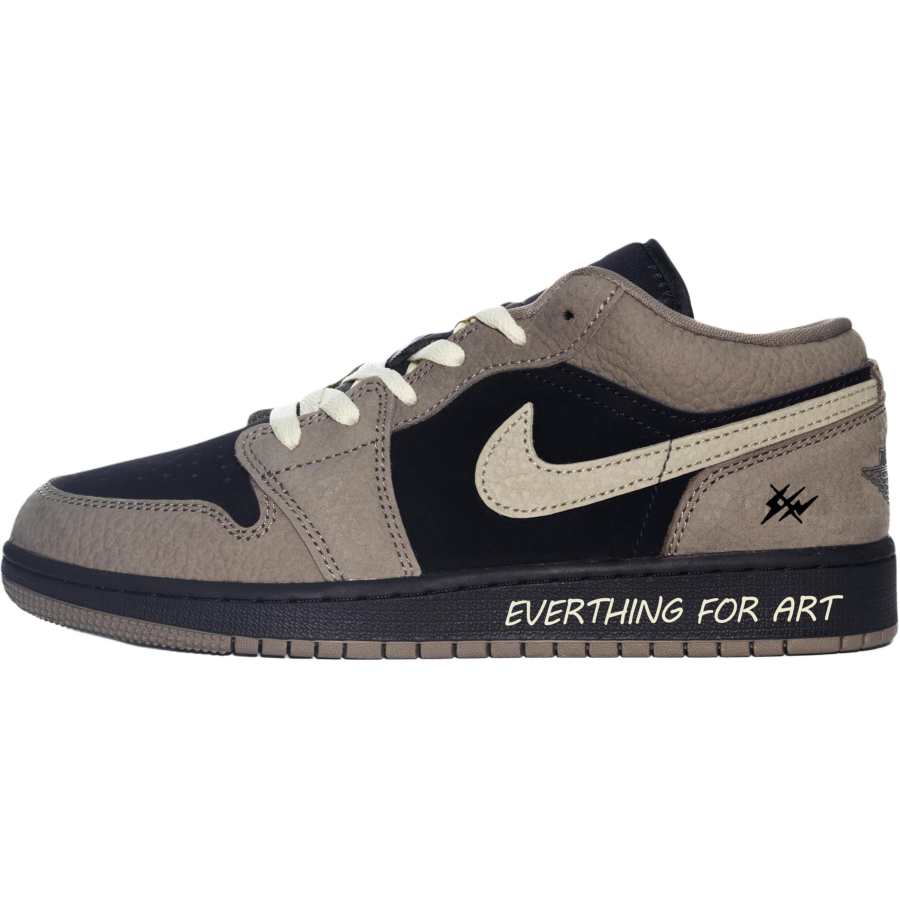 Jordan Nike Artist Slip Resistant Cushioning Abrasion Resistant Low top Children's Basketball Shoes Camel Unisex