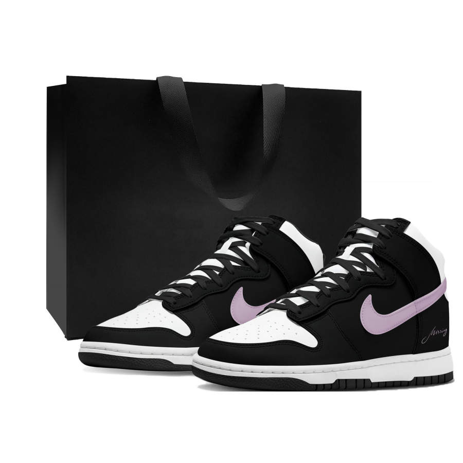 Nike Nike Dunk Thermal Cushioning Abrasion Resistant High top Skateboard Shoes Women's Black Purple