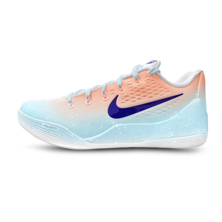 Nike Nike Kobe 9 Elite Low EM Protro Abrasion Resistant Low top Basketball Shoes Unisex Pink Blue
