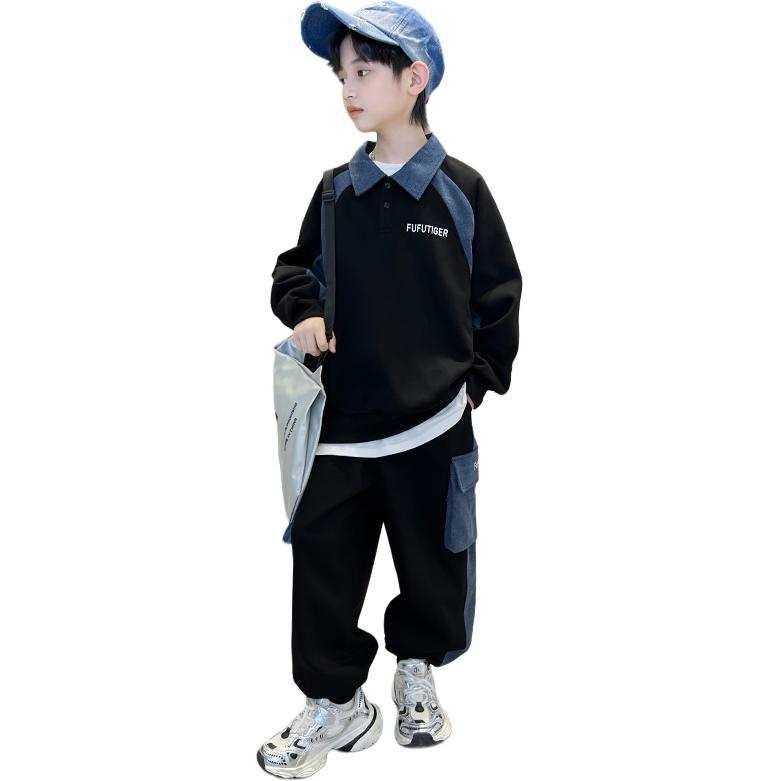 Lanza Casual Sportswear Spring Fall Black Teenagers