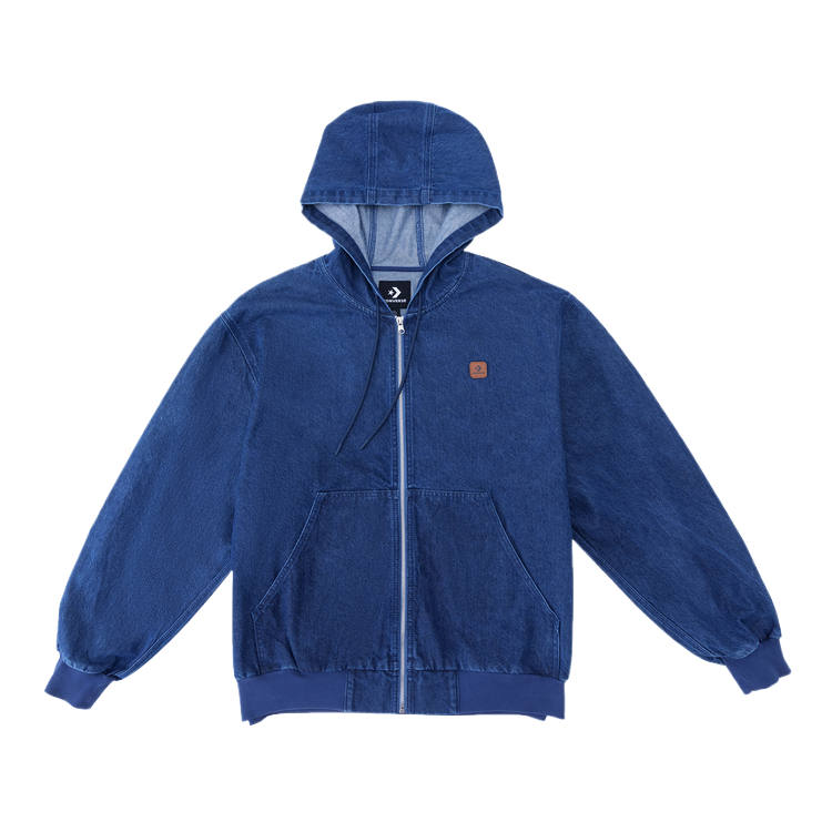 Converse Converse Denim Jackets Men's Blue Hooded Moderate Other