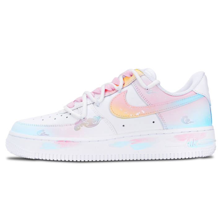Nike Nike Air Force 1 Air Force 1, Multicolor Auspicious Clouds Leather Abrasion Resistant Slip Resistant
