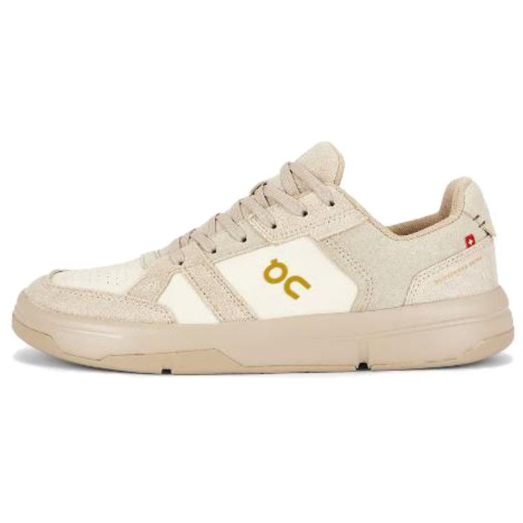 On The Roger Clubhouse Fabric Breathable Casual Running Shoes Men's Beige