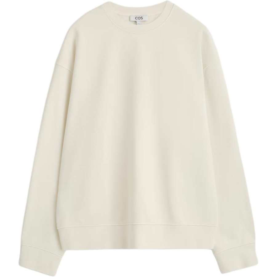 COS COS Sweatshirts Men's White Crew Neck Moderate