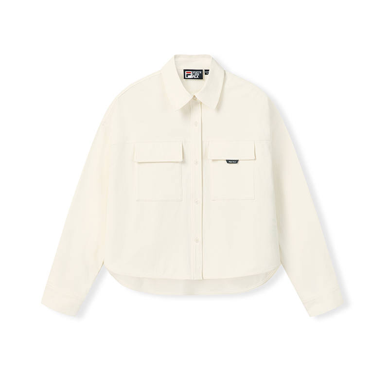 FILA WHITE Shirt Women's Mist Lotus White