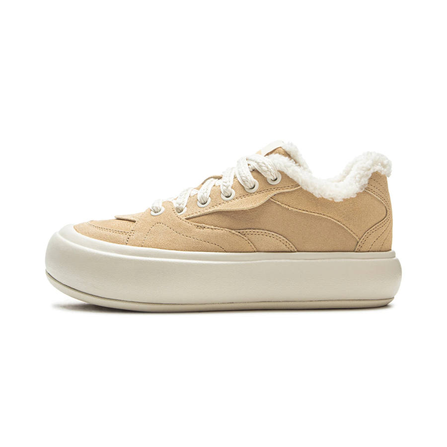 Li-Ning Li Ning Comfortable Fleece Lined Thermal Height Increasing Thermal Height Increasing Low top Skateboard Shoes Women's