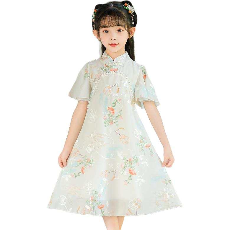 Lanza Kids Cheongsams Stand Collar Moderate Mid Length
