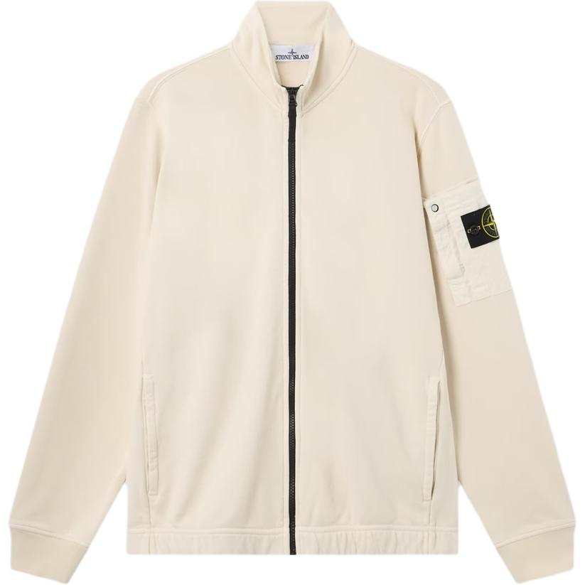 Stone Island Logo Patch Zip-Up Sweatshirt