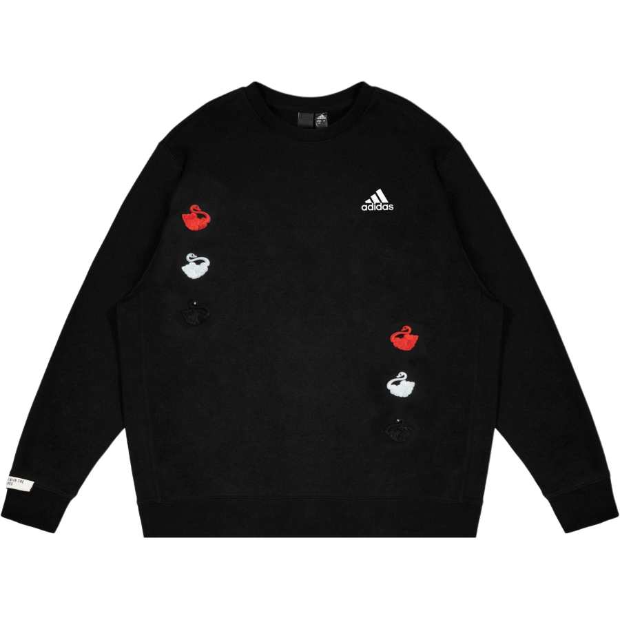 Adidas Adidas LABEL Sweatshirts Unisex Black Crew Neck Moderate Regular