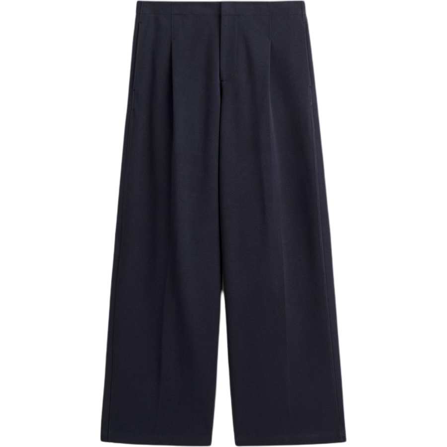 COS Casual Pants Men's Navy Blue Moderate Wide Leg Pants