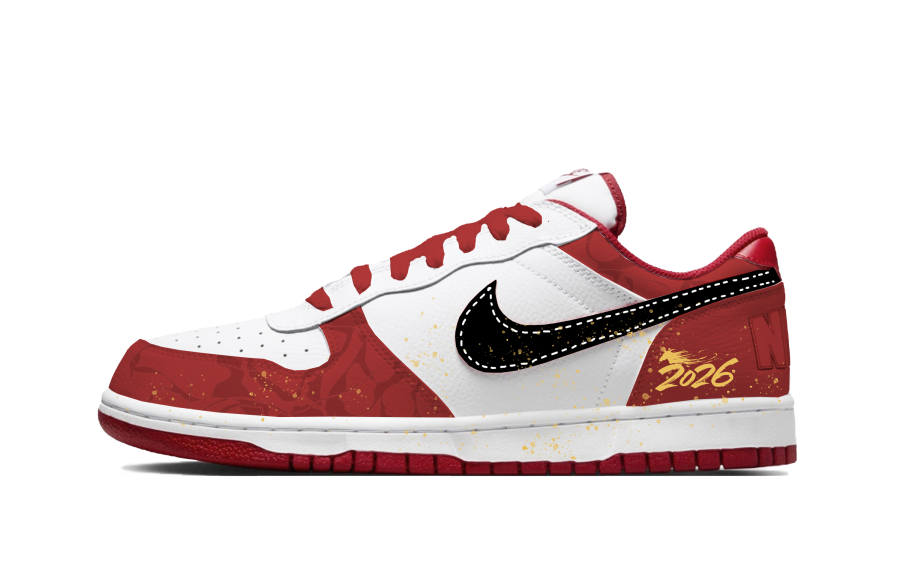 Nike Nike Big Abrasion Resistant Breathable Low top Skateboard Shoes Unisex Red White