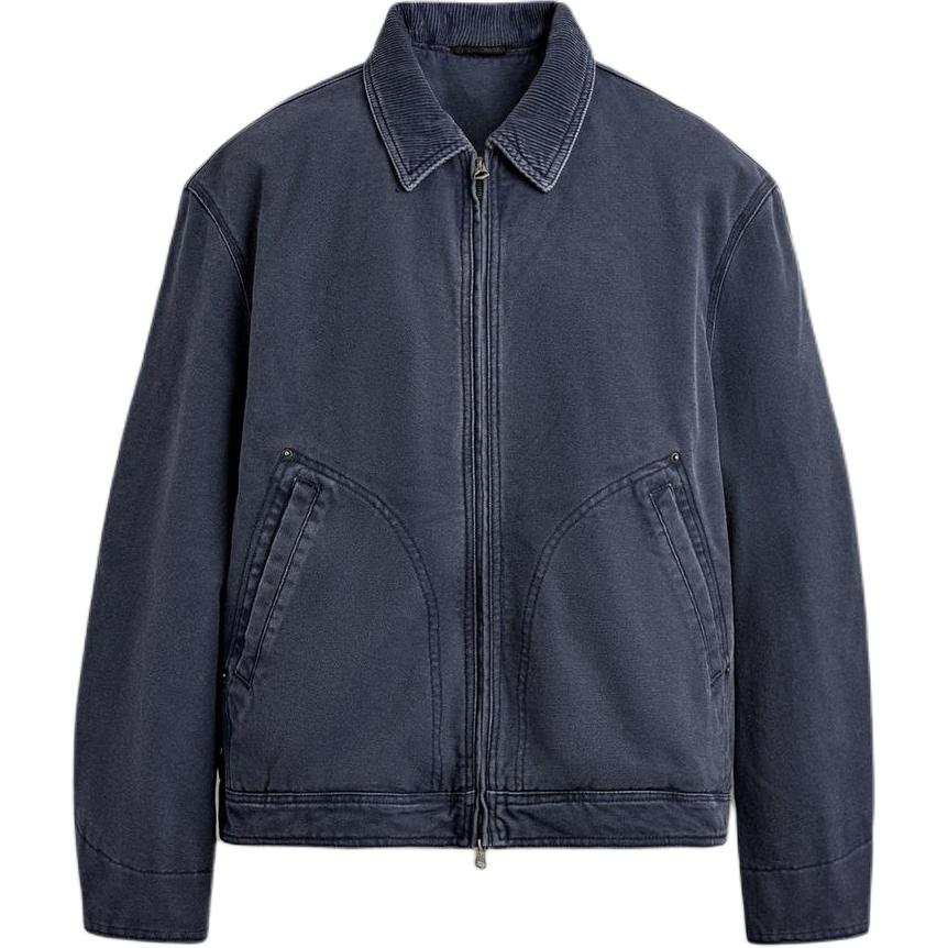 ZARA ZARA Puffer Jackets Men's Blue Lapel Moderate Puffer Jacket