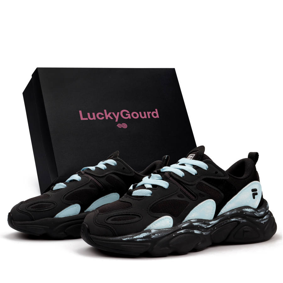 FILA Mars 2 Ice Crystal Snowflakes Cushioning Slip Resistant Abrasion Resistant Low top Casual Shoes Men's Black Blue