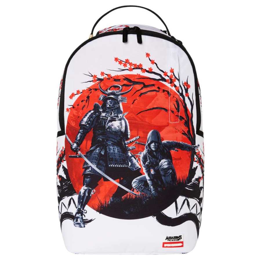 SPRAYGROUND SPRAYGROUND Assassin's Creed X Collaboration Polyester Backpack Regular Unisex White & Red