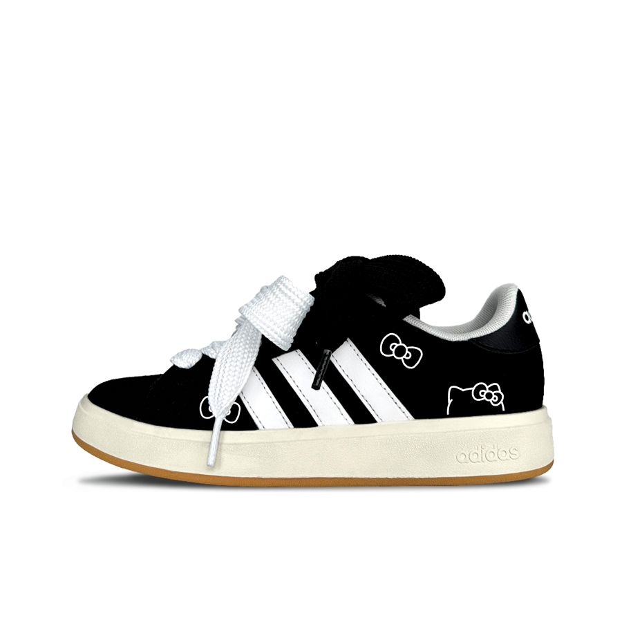 Adidas Adidas Grand Court Base 00s Milk Pudding Synthetic Leather, Split Cow Leather Abrasion Resistant Abrasion Resistant