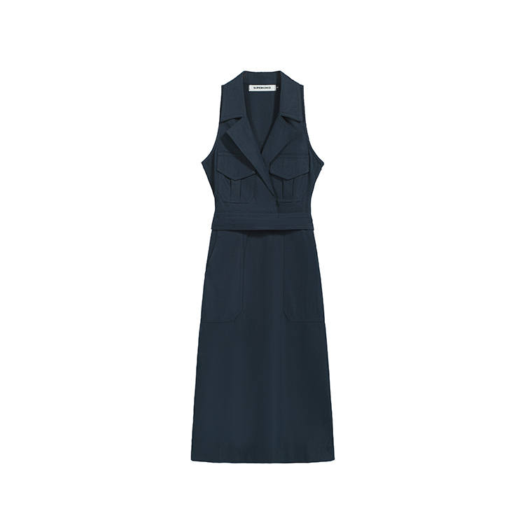 MOMMANWA Slip Dresses Women's Dark Blue Moderate