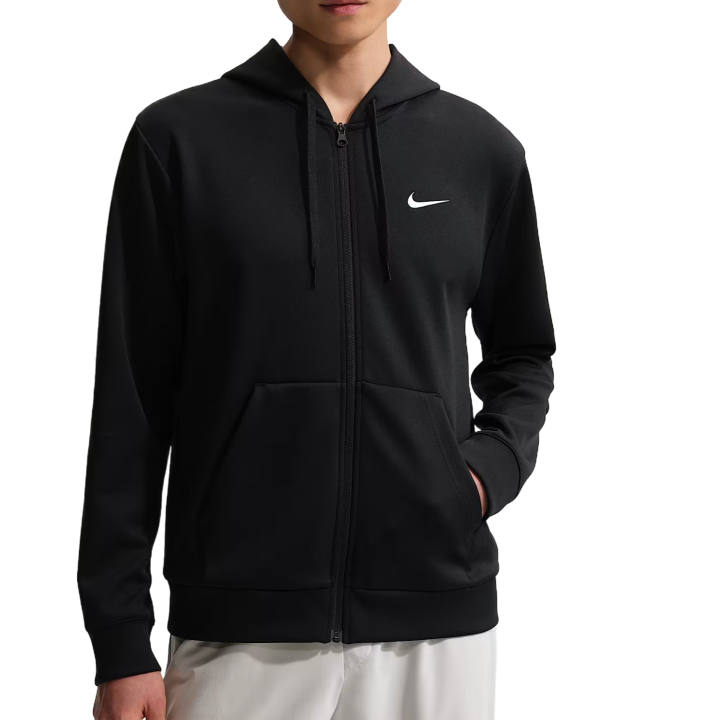 Nike Nike Dri Fit Sweatshirts Men's Black/Black/White Hooded Moderate Regular