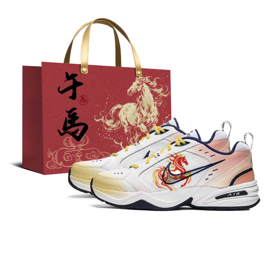 Nike Nike Air Monarch 4 Year Of The Horse Greetings Cushioning Abrasion Resistant Breathable Lightweight