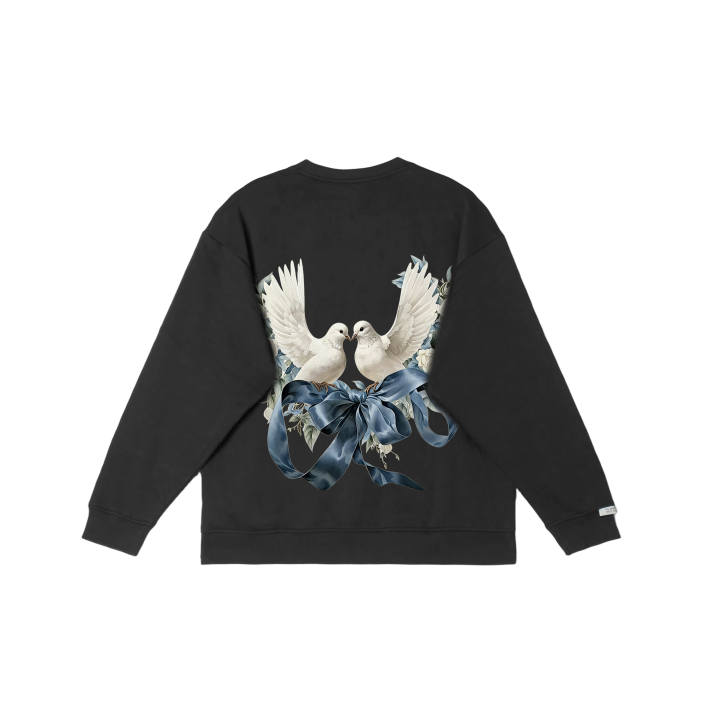 Adidas Adidas LABEL Sweatshirts Unisex Black Crew Neck Moderate