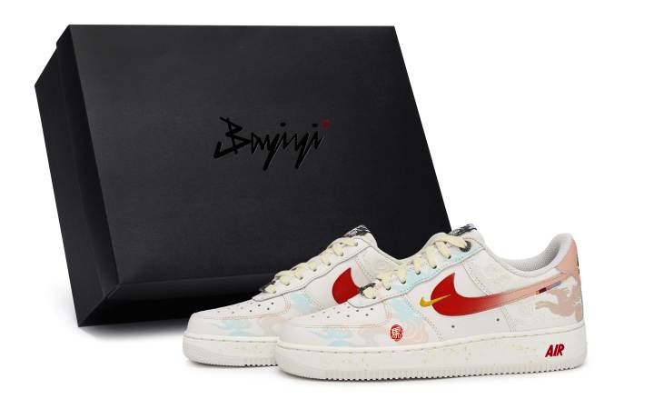 Nike Nike Air Force 1 811 Manufacturing, Sky Defying, Special Shoe Box Low top Skateboard Shoes Men's White Red Yellow Blue