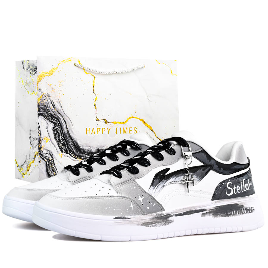 Li-Ning Li Ning Sycee Slip Resistant, Abrasion Resistant, Height Increasing Low top Skateboard Shoes Men's Black Gray