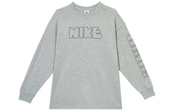 Nike Nike T Shirts Women's Gray Crew Neck Moderate