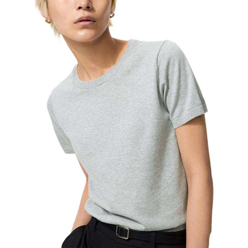 UNIQLO SS26 Knitwear Women's Gray Crew Neck Moderate