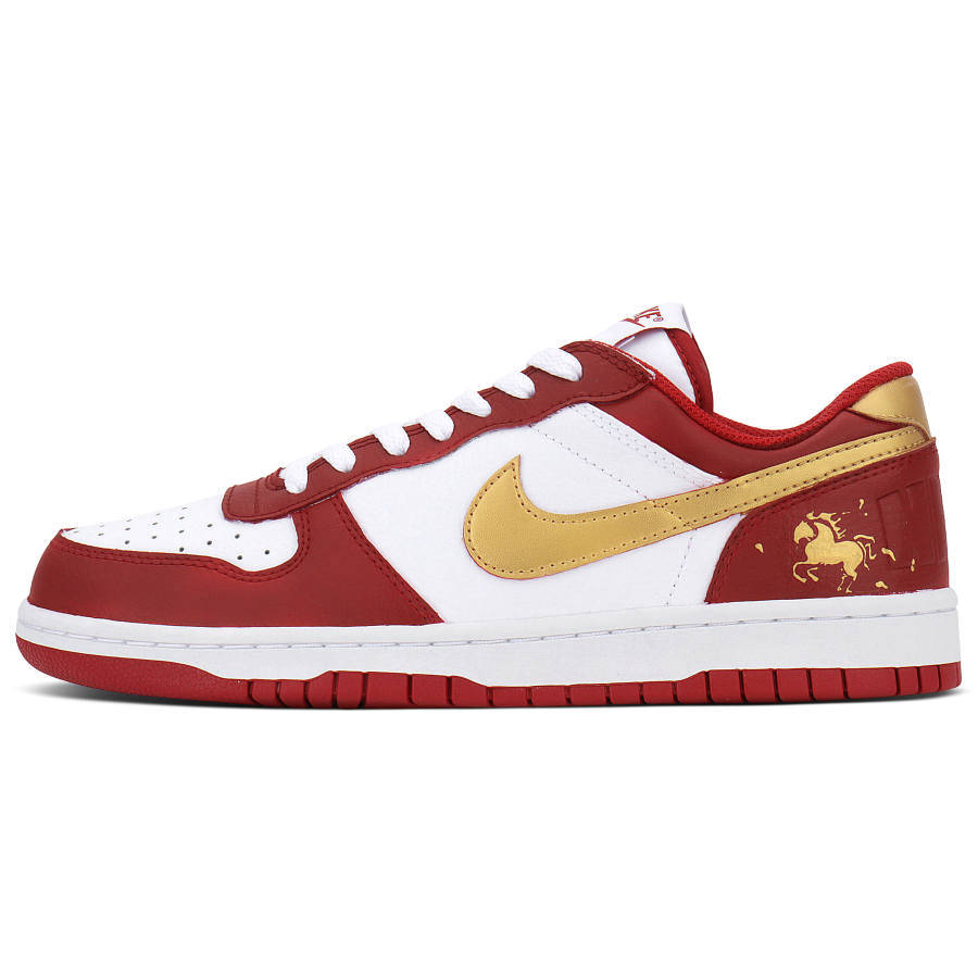 Nike Nike Big Abrasion Resistant Breathable Skateboard Shoes Men's Gold Red