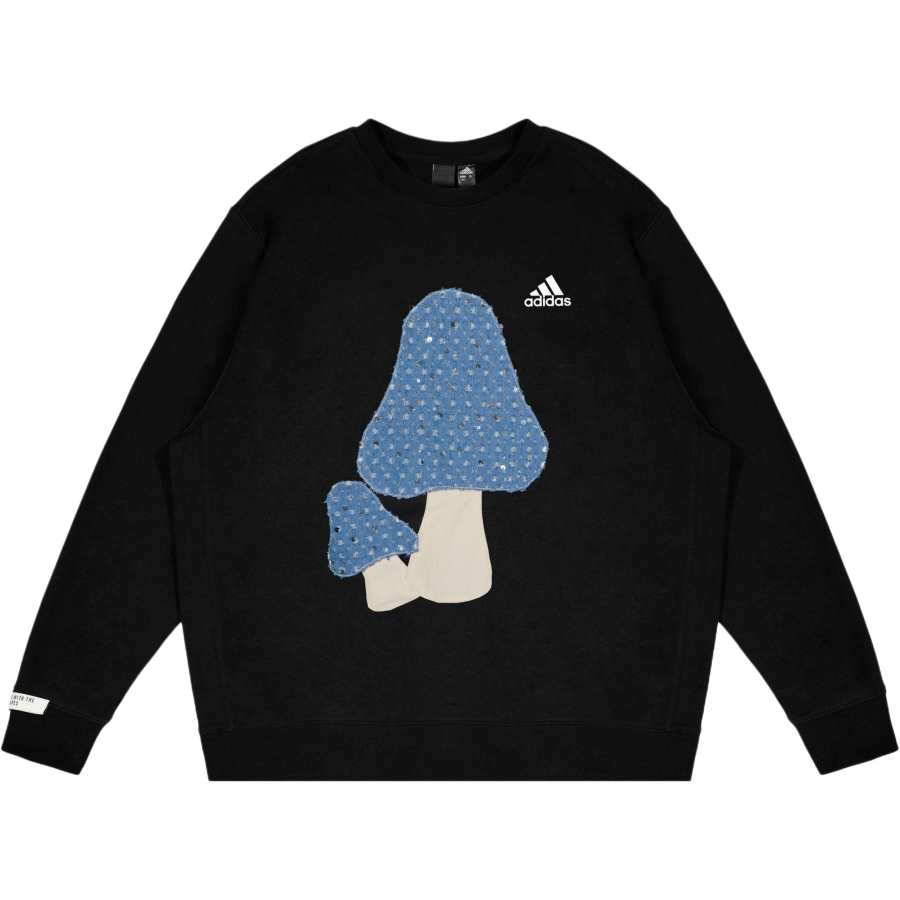 Adidas Adidas LABEL Sweatshirts Unisex Black Crew Neck Moderate Regular