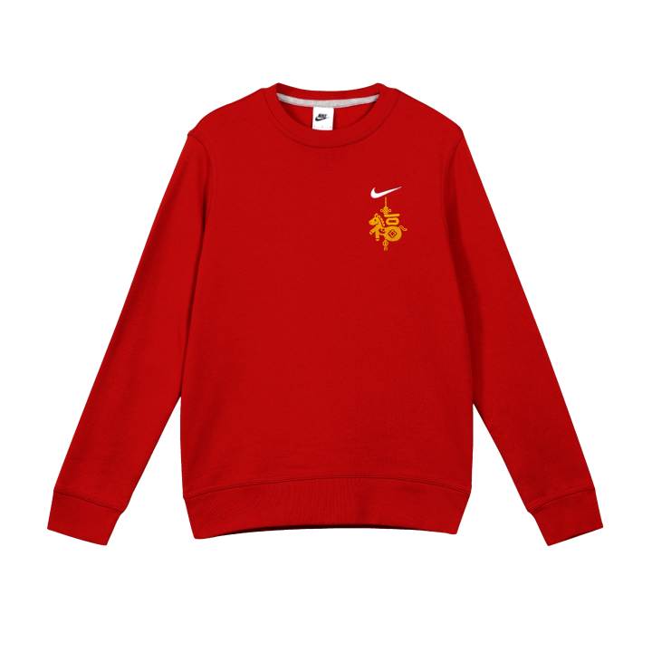 Nike Nike Sweatshirts Unisex Red Crew Neck Moderate Regular