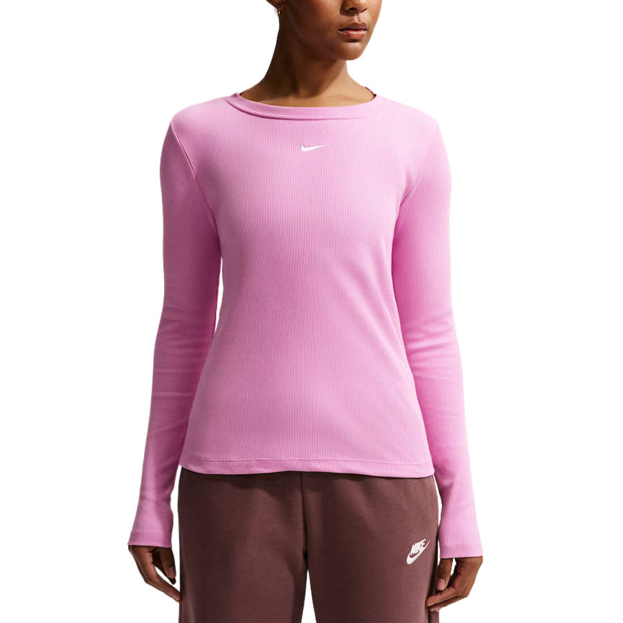 Nike Nike Sportswear T Shirts Women's Light Magenta Crew Neck Moderate