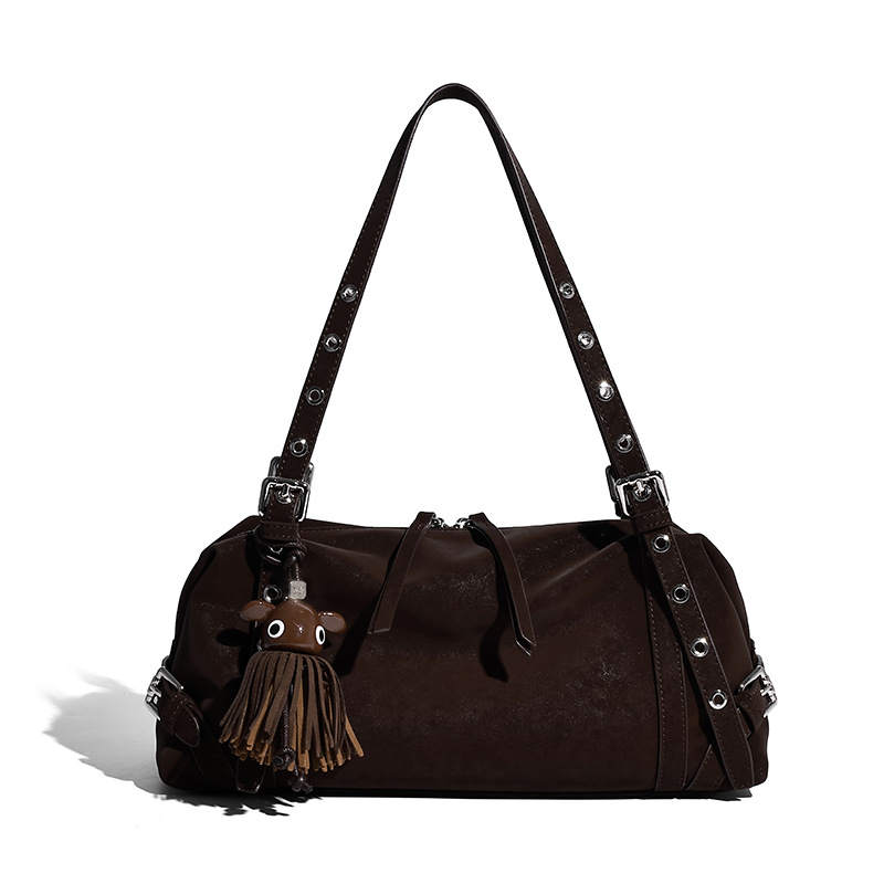 PAYOT Synthetic Leather Shoulder Bag Regular Women's Coffee/Khaki/Black