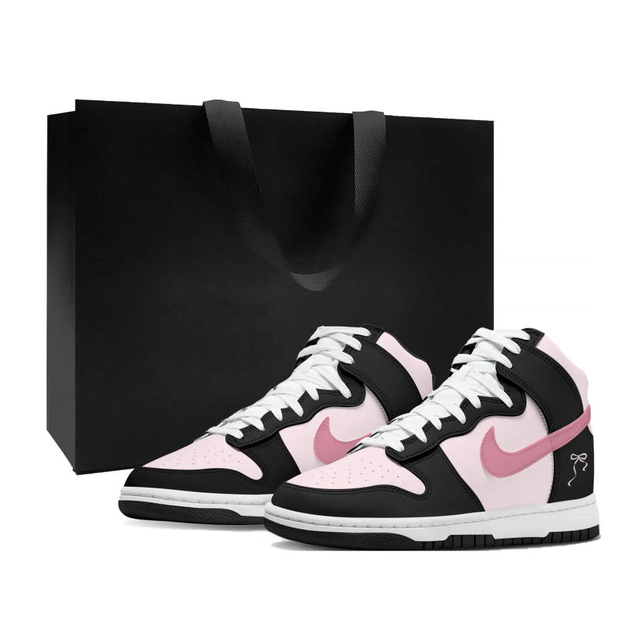 Nike Nike Dunk Thermal Cushioning Abrasion Resistant High top Skateboard Shoes Women's Black Pink