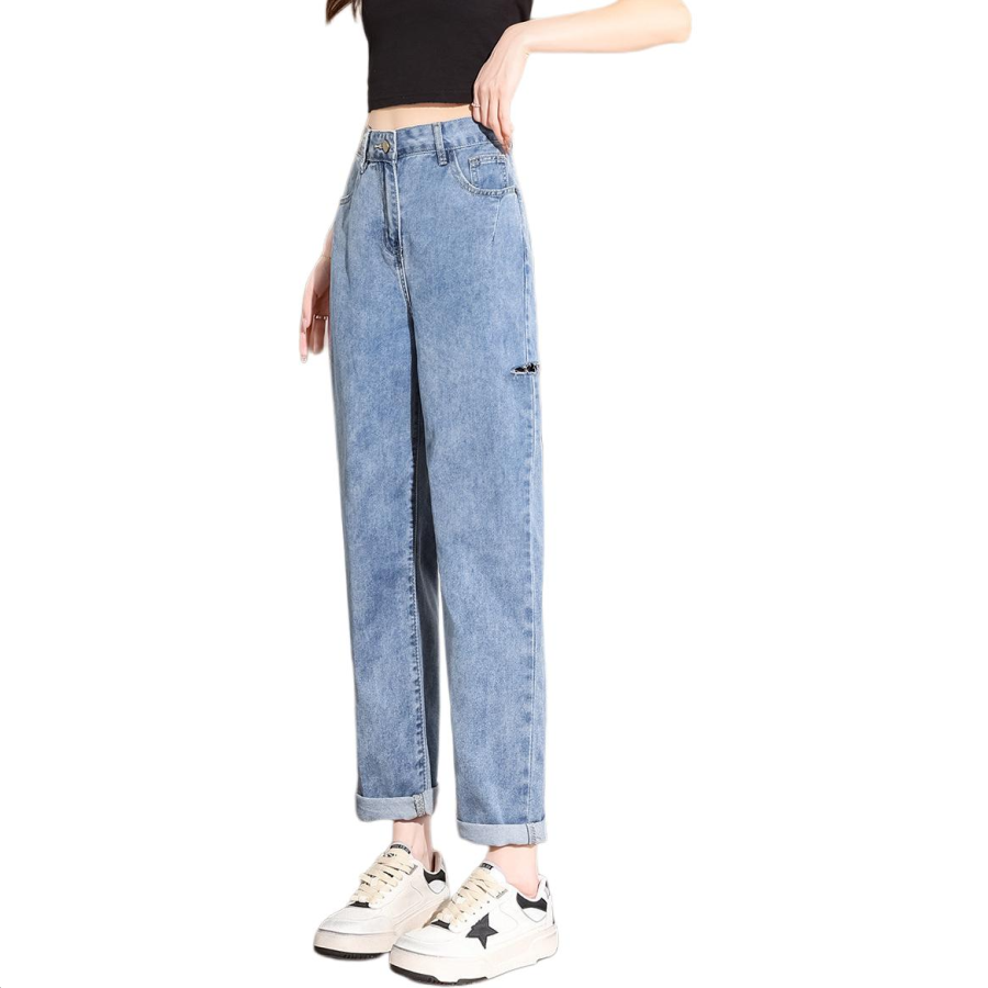 Tonlion Jeans Women's Light Blue Moderate Harem Pants