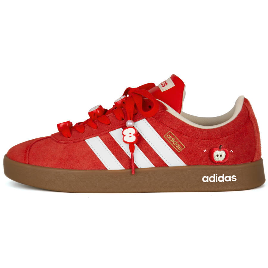 Adidas Adidas Vl Court Classic The Half Red Apple Abrasion Resistant Abrasion Resistant Low top Skateboard Shoes Unisex