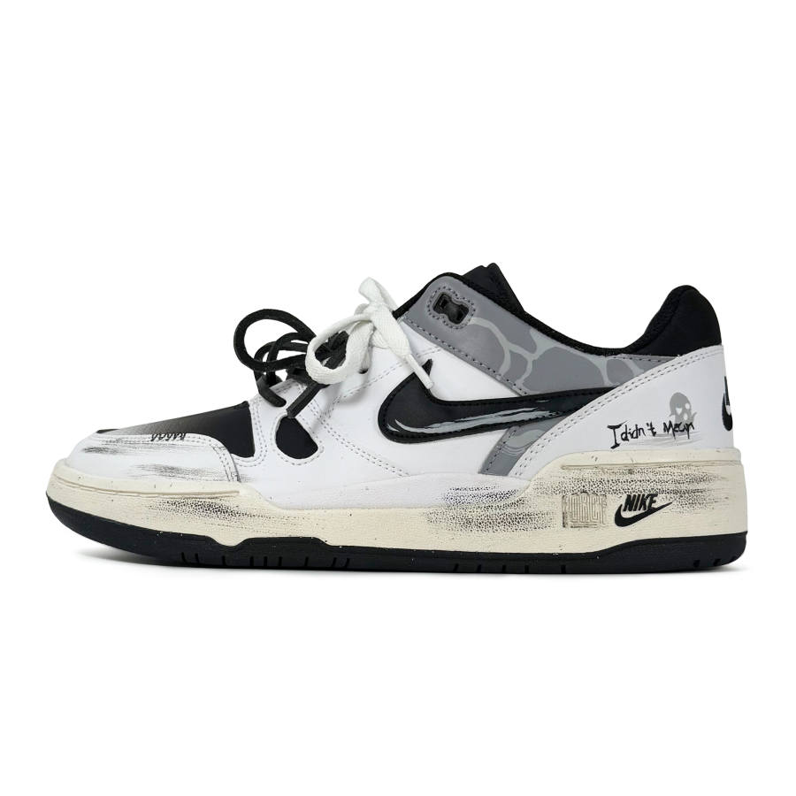 Nike Nike Full Force Gray Tone Ink Stain Cushioning Low top Skateboard Shoes Men's